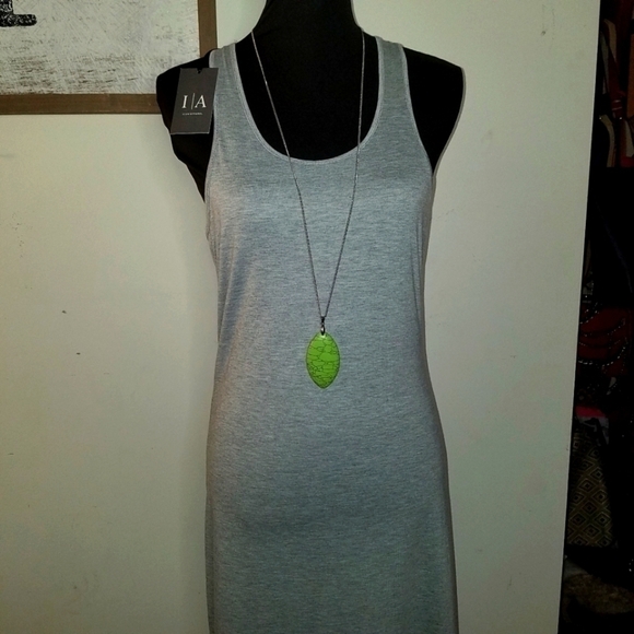 Maxi Gray Dress with Size Large New - Picture 2 of 6